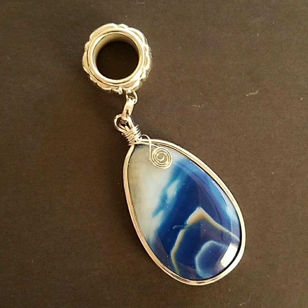 Blue Agate Pendant